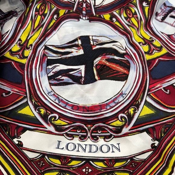 Talbots Silk London Neck Purse Scarf Accessory Landmarks Women's - Picture 4 of 6